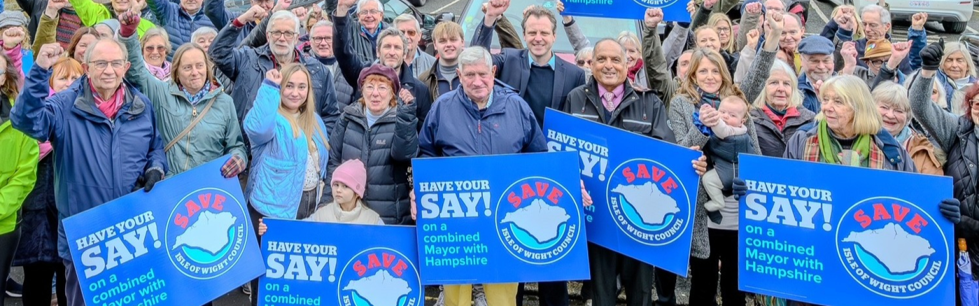 Campaigning outside County Hall 