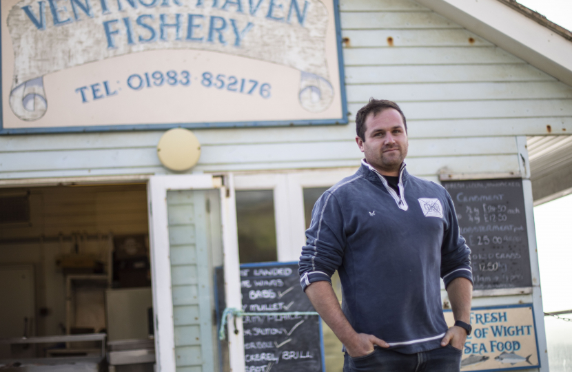 Ed Blake outside the family business in Ventnor