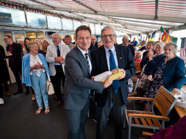 Bob Seely presented Keith with a House of Commons decanter